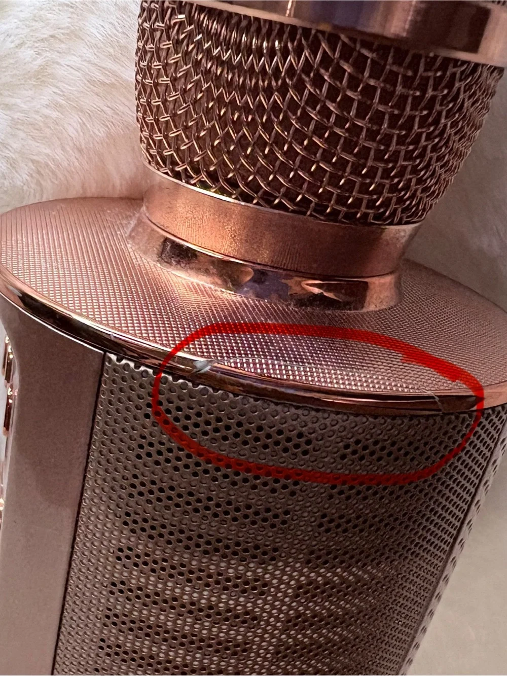Rose Gold Wireless Bluetooth Karaoke Microphone